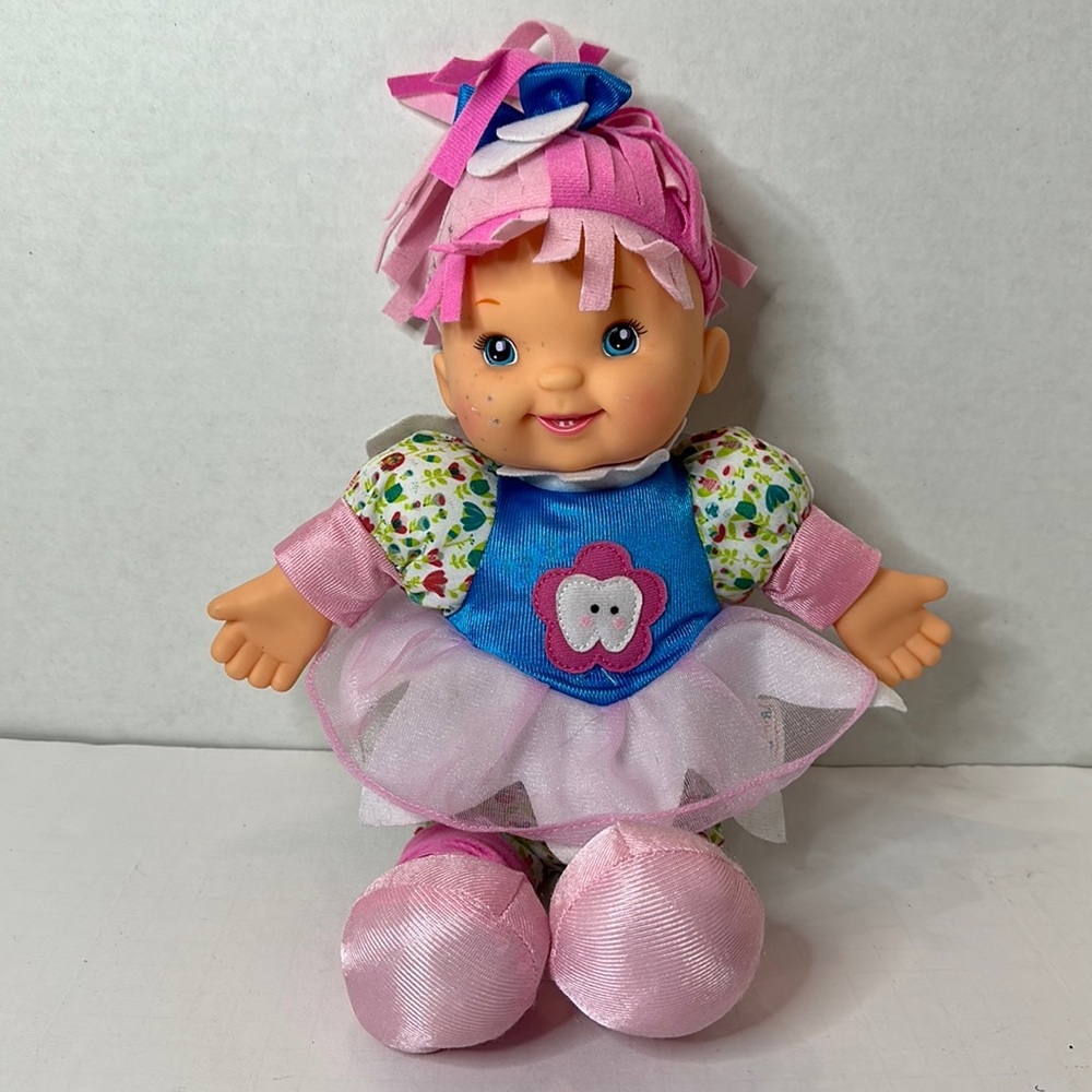Goldberger Baby’s First Tooth Fairy Baby Doll Pink Hair Wings